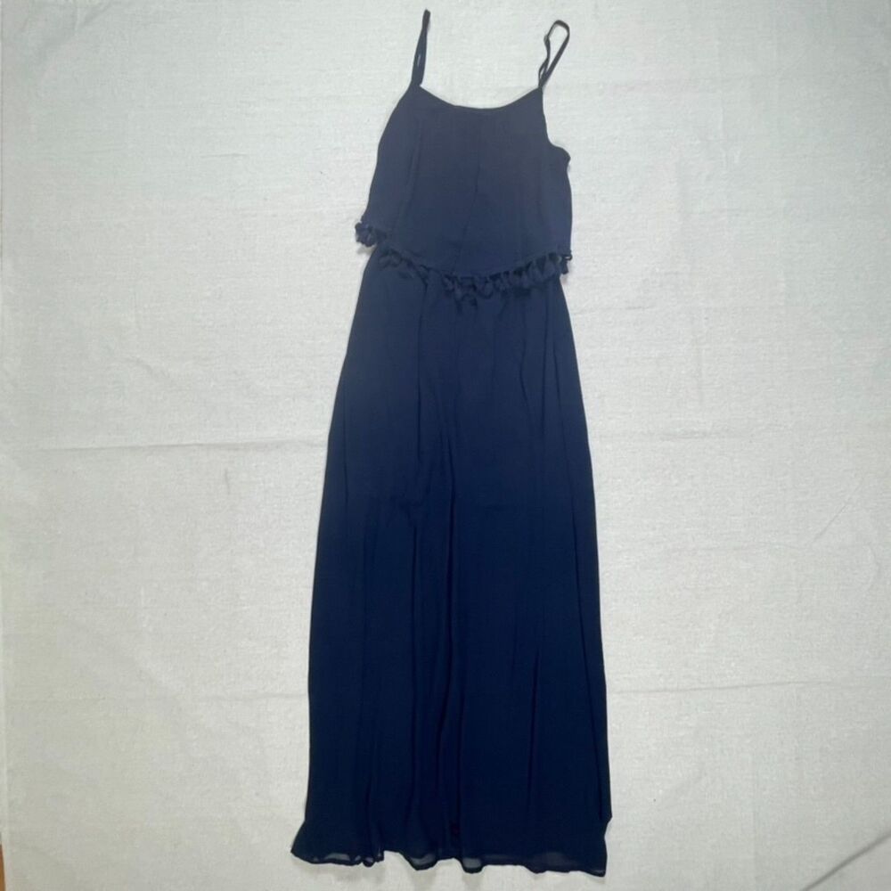 Xhilaration | Navy Tassel Illusion Maxi Dress | Medium